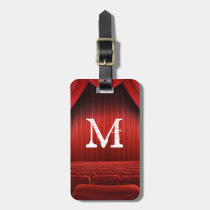 Para Maletas Etiqueta roja del equipaje del monograma del