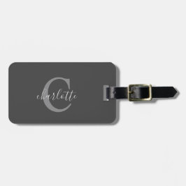 Para Maletas Etiqueta sencilla de equipaje gris oscuro