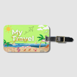 Para Maletas Etiqueta Tropical Sunset Lumaletas