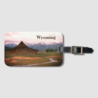 Para Maletas Etiqueta vieja del equipaje del granero de Wyoming