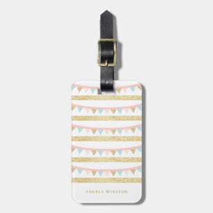 Para Maletas Faux Gold Purpurina Pastel Bungalding Etiqueta de 