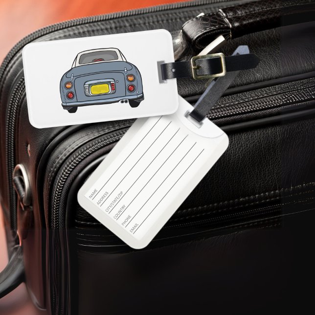 Para Maletas Figaración Lapis Gray Figaro Car Slot Etiqueta de  (Fun lapis figgy luggage tag for your road trip adventures. Just add your address details)