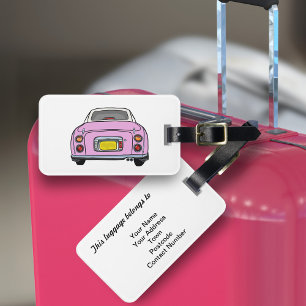 Para Maletas Figarras Cute Figaro Rosa Etiqueta De Equipaje De 