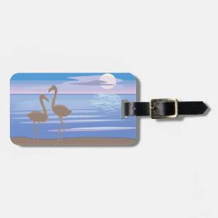 Para Maletas Flamencos en la etiqueta de equipaje de la playa