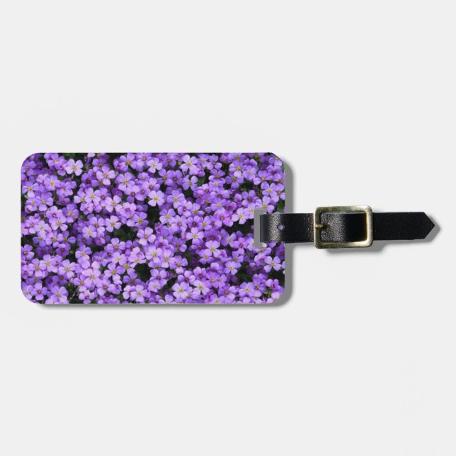 Para Maletas Flores violetas etiqueta de equipaje bellas violet (Frente Horizontal)