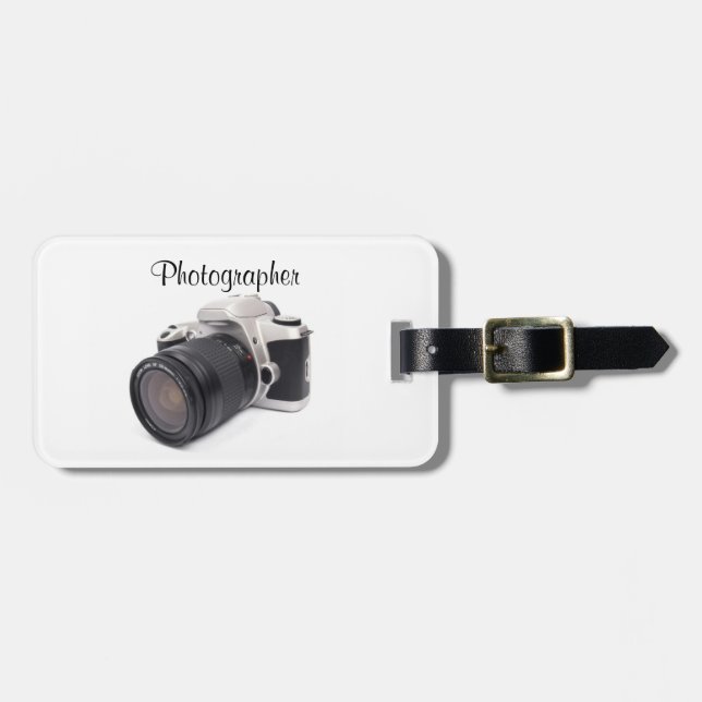 Para Maletas Fotógrafo - etiqueta del equipaje (Frente Horizontal)