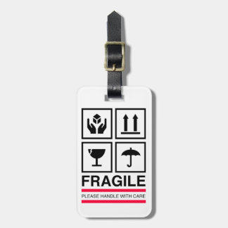 Para Maletas Frágil dirija con diseño gráfico de la etiqueta