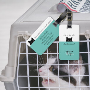 Para Maletas Gato furtivo Dónde estamos Etiqueta de transportín