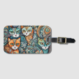 Para Maletas gatos tranquilizantes 2 etiqueta de equipaje