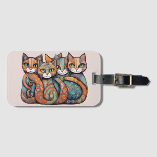 Para Maletas gatos tranquilizantes 3 etiqueta de equipaje