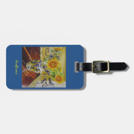 Para Maletas Girasoles en etiqueta italiana del equipaje o del