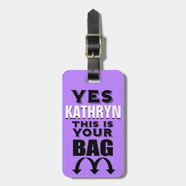 Para Maletas Graciosa etiqueta de equipaje personalizada (Frente Vertical)