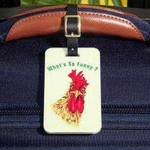 Para Maletas Graciosa Sorpresa Etiqueta del equipaje de gallo -