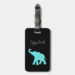 Para Maletas Happy Travels Elephant-Art Etiqueta Única de Equip