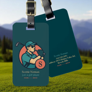 Para Maletas Jugador de golf Viaja con etiqueta de equipaje ret