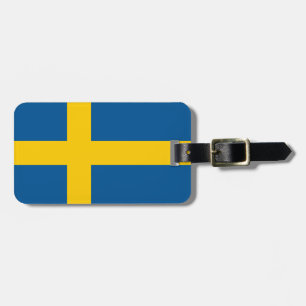 Para Maletas La bandera de Suecia personalizó la etiqueta del