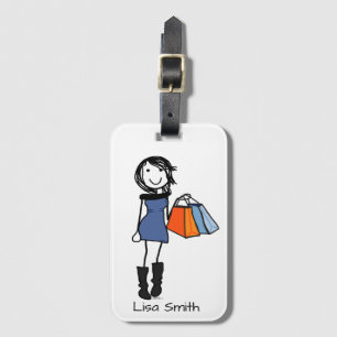 Para Maletas La etiqueta del equipaje de Shopaholic personaliza