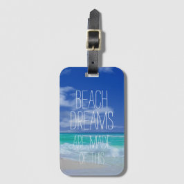Para Maletas La playa soña la etiqueta del bolso con el parte
