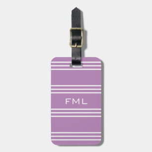 Para Maletas Lilac Stripes personalizado etiqueta del equipaje