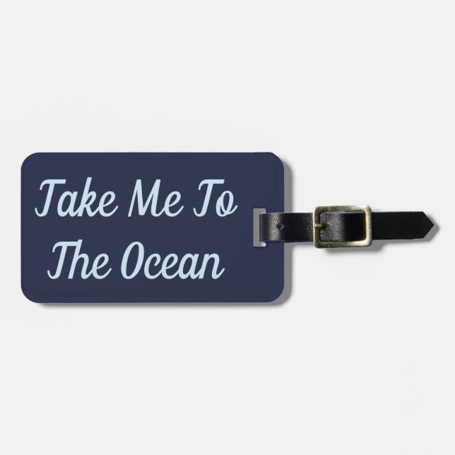 Para Maletas Lléveme a la etiqueta del equipaje del océano (Frente Horizontal)