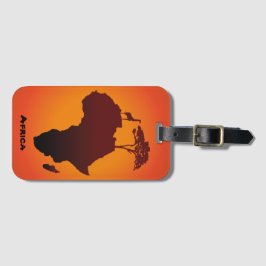 Para Maletas Mapa africano del safari - etiqueta del equipaje