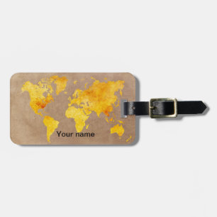 Para Maletas Mapa del mundo de acrílico de la etiqueta del