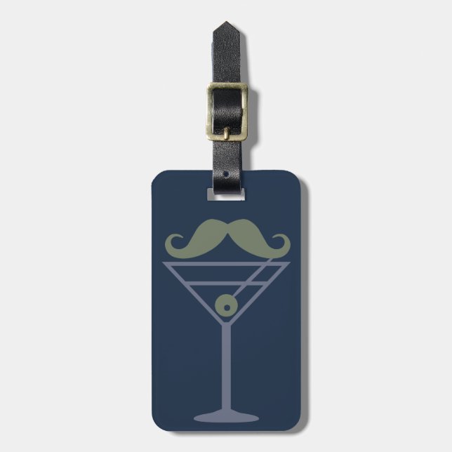 Para Maletas Martini Mustache personalizado etiqueta del equipa (Frente Vertical)