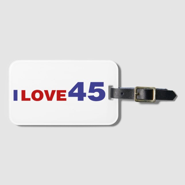 Para Maletas Me encanta la etiqueta de equipaje 45 (Anverso horizontal)