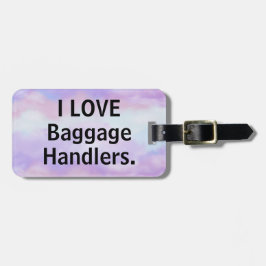 Para Maletas Me encantan los manejadores de equipaje etiqueta d