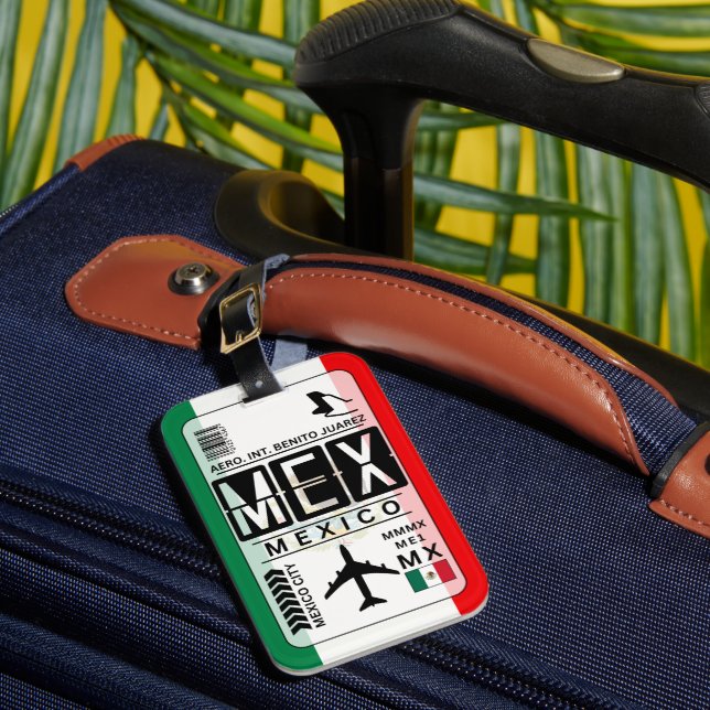 Para Maletas México MEX Etiqueta de equipaje (Anverso In situ 1)