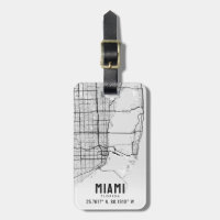 Miami, Florida City Map Topografía Etiqueta de equ