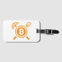 Para Maletas Minero de Bitcoin BTC 8-Bit | Etiqueta de Equipaje