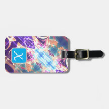 Monograma Χ nombre de etiqueta de equipaje Teléfon