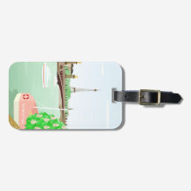 Monograma Paris Etiqueta del equipaje con ranura p