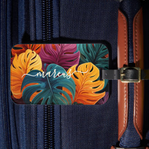 Para Maletas Monstera deja la etiqueta de equipaje de Hawái