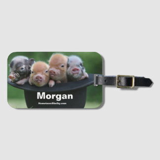 Para Maletas Morgan Pigs En Una Etiqueta De Bolsa Gorra