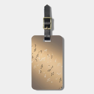 Para Maletas Musical Notes golden glow Luaggow Etiqueta
