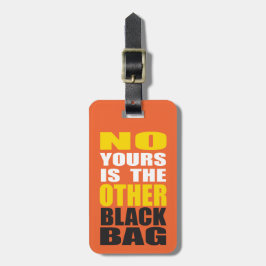 Para Maletas Naranja la otra etiqueta negra del equipaje del