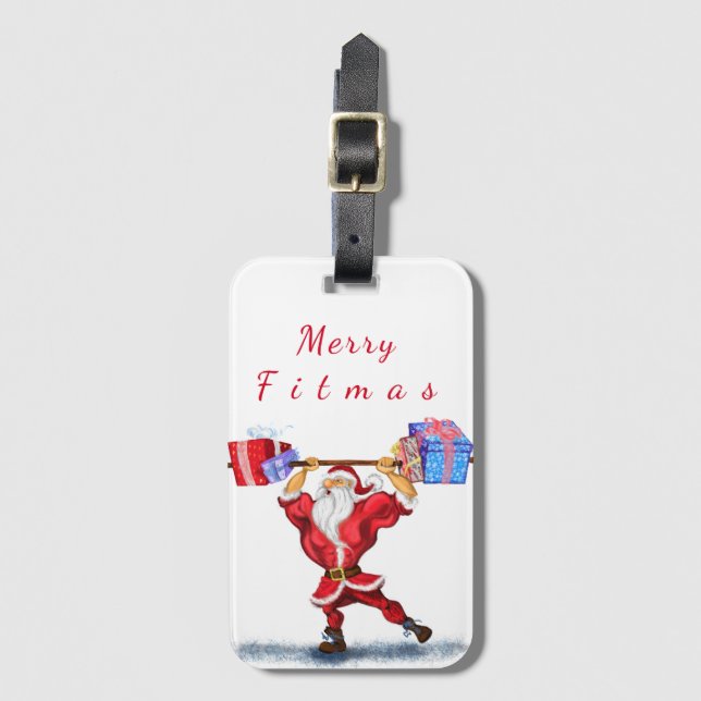Para Maletas Navidades Etiqueta de equipaje Constructor de cuer (Anverso vertical)
