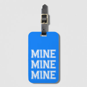 Para Maletas Neon Blue Cute Mine Graciosa Etiqueta de equipaje
