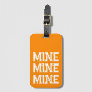 Para Maletas Neon Naranja negrita Mina Funny Etiqueta De Equipa