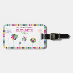 Para Maletas Niños Allergen Allergen ID Cute Flor Etiqueta Bril