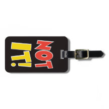 No él negro de la etiqueta del equipaje del bolso