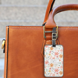 Para Maletas Nombre de patrón de naranja amarillo Etiqueta de e