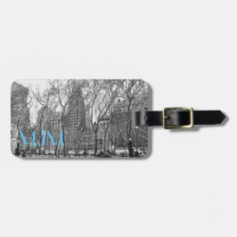 Para Maletas NYC en etiqueta del equipaje del monograma del