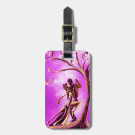 Para Maletas Pareja romántica baila la etiqueta de equipaje de 