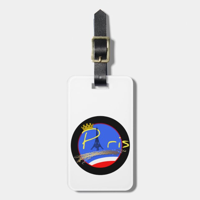 Para Maletas París con etiqueta de equipaje de la Torre Eiffel  (Frente Vertical)