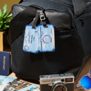 Para Maletas Pasaporte a la etiqueta de equipaje acrílico del P