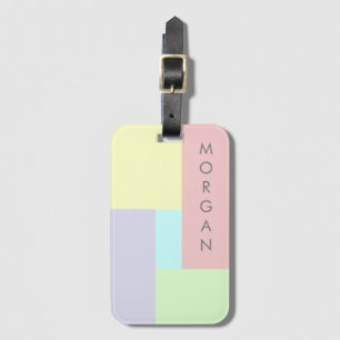 Para Maletas Pastel moderno   Etiqueta de equipaje personalizad