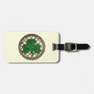 Para Maletas Personalizado Beige Shamrock Celtic Knots Etiqueta